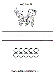 okul öncesi sayı egzersizleri